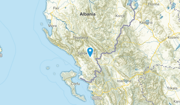 Gjirokastër, Albanie Map