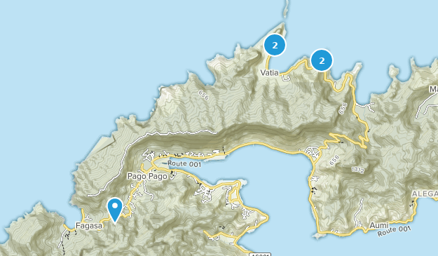 Tutuila, American Samoa Map