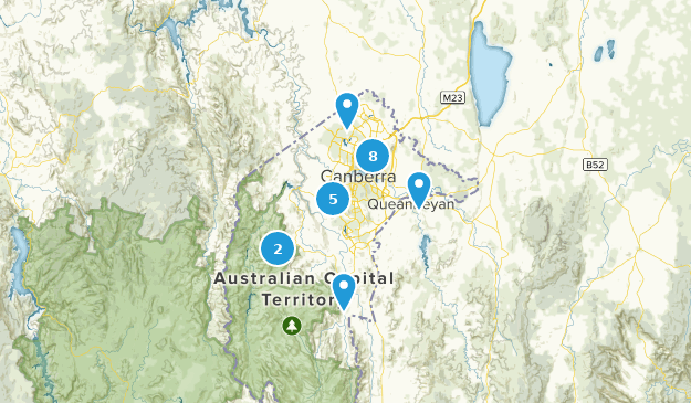 Territoire de la capitale australienne, Australie Map
