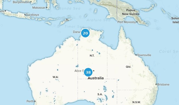 Northern Territory, Australien Map