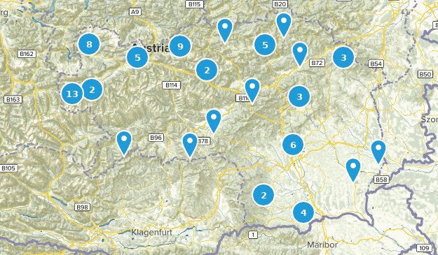 Styrie, Autriche Map