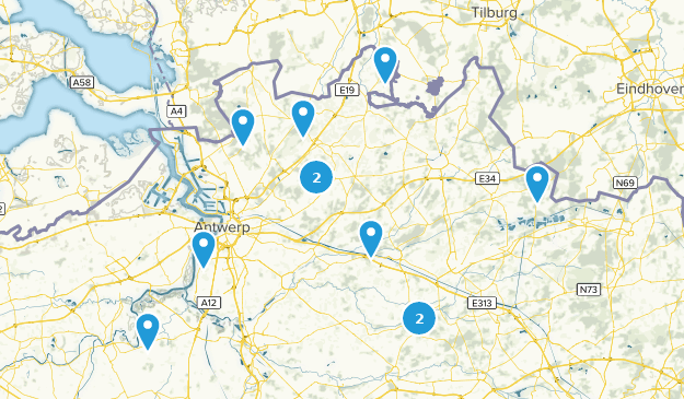 Provinz Antwerpen, Belgien Map