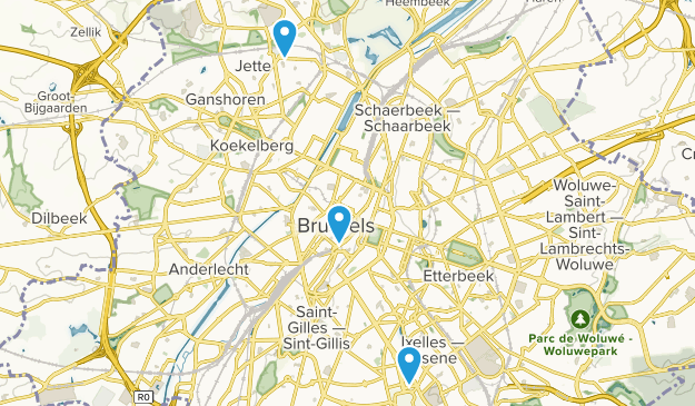 Region Brüssel-Hauptstadt, Belgien Map