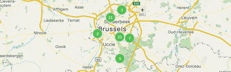 Región de Bruselas-Capital, Bélgica: Mapa de rutas
