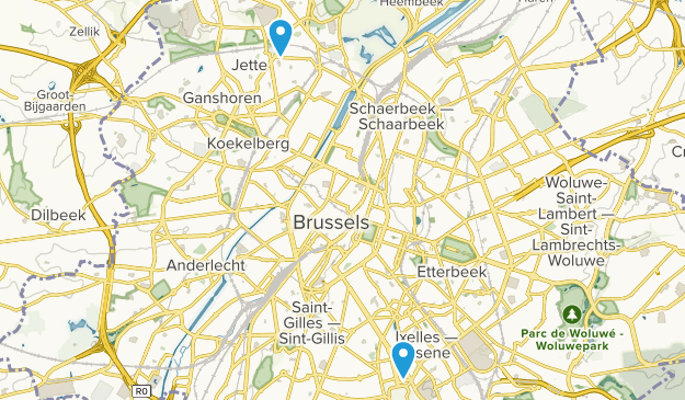 Brussels-Capital Region, Belgium Map