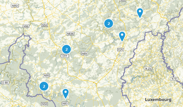 Provinz Luxemburg, Belgien Map