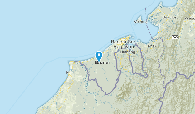 Belait, Brunéi Map