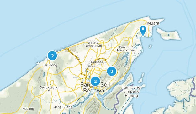 Brunei and Muara, Brunei Map