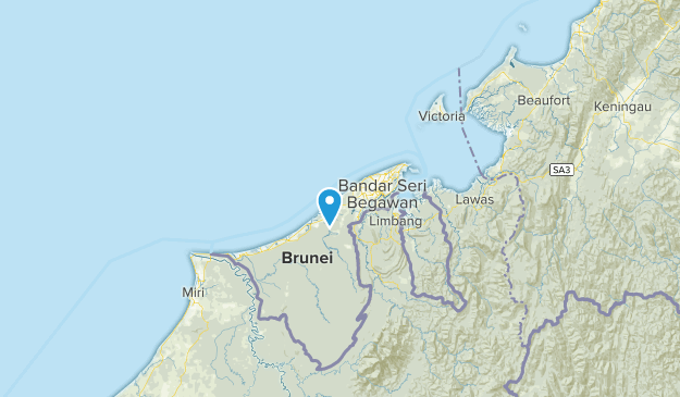 Tutong, Brunei Map