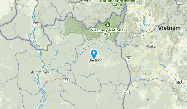 Ratanakiri Province, Cambodia Map