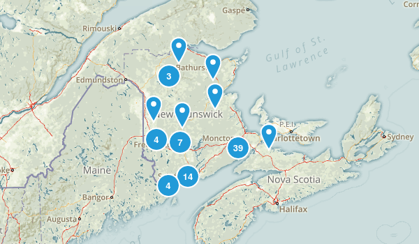 New Brunswick, Canada Map