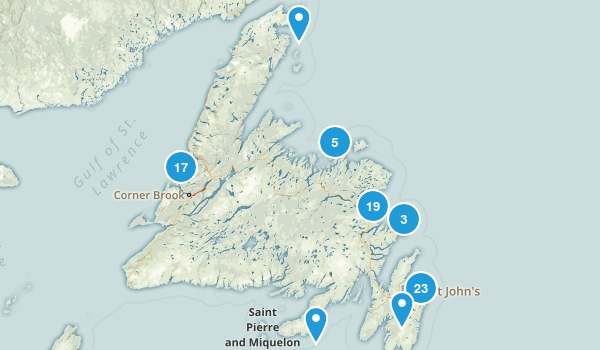 Newfoundland and Labrador, Canada Map