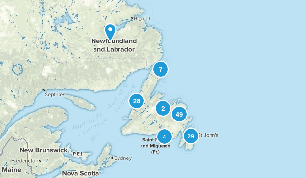 Newfoundland and Labrador, Canada Map