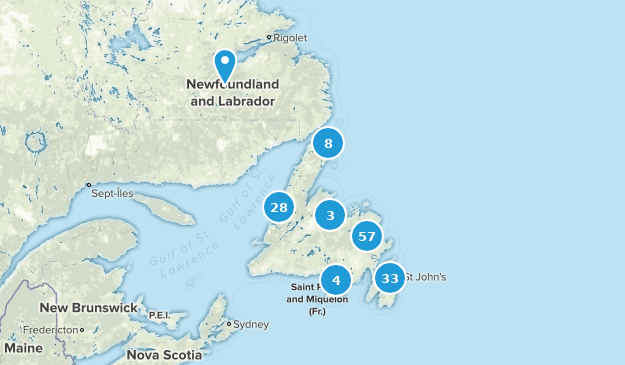 Newfoundland and Labrador, Canada Map