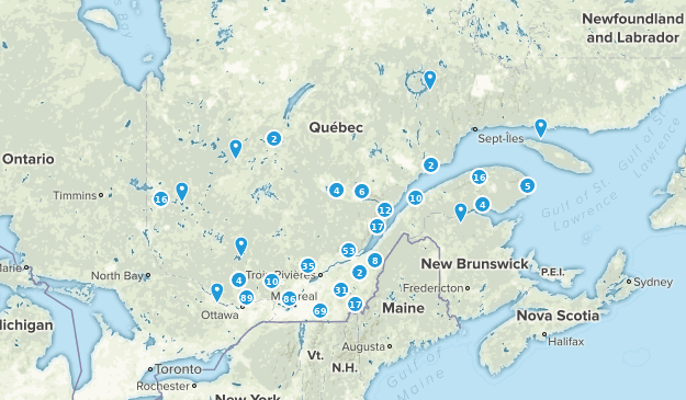 Québec, Kanada Map