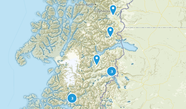 Aysén, Chili Map