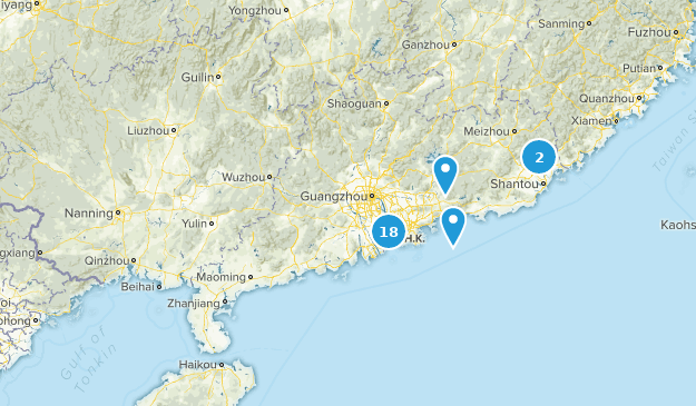 Guangdong, Chine Map