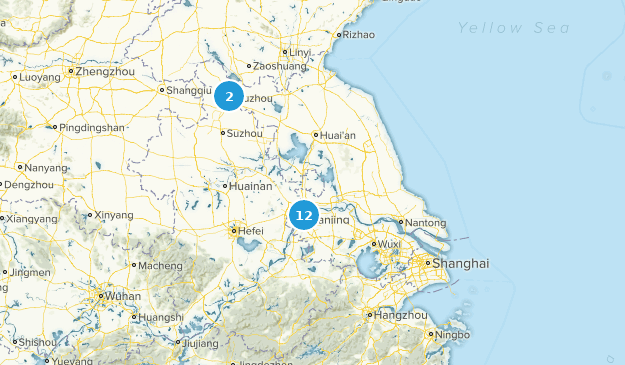 Jiangsu, Chine Map