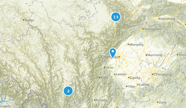 Sichuan, Chine Map