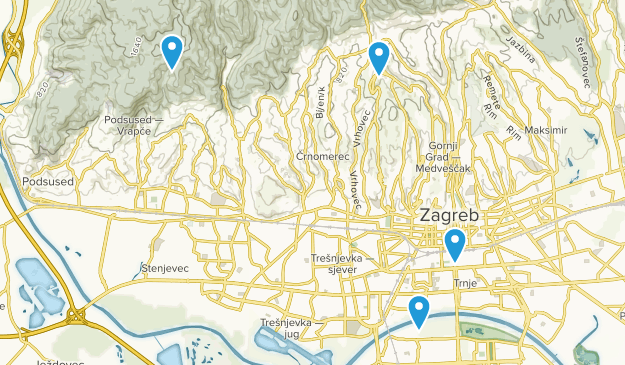 Grad Zagreb, Croatie Map