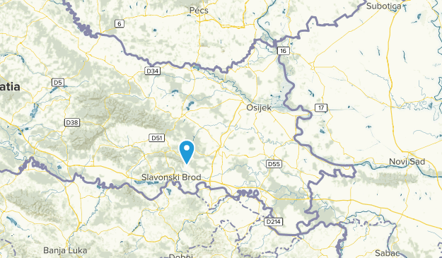Osjecko-baranjska županija, Kroatien Map