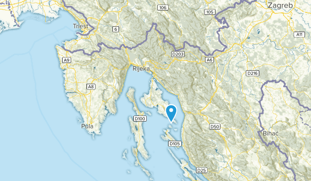 Gespanschaft Primorje-Gorski kotar, Kroatien Map