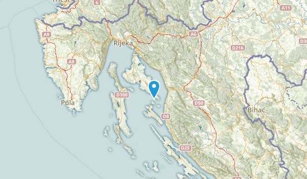 Primorsko-goranska županija, Croatia Map