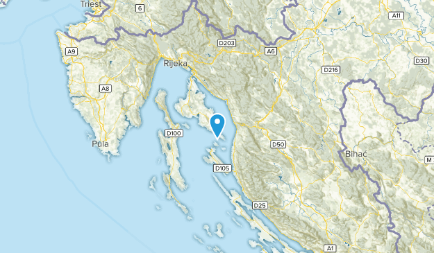 Primorsko-goranska županija, Croatia Map