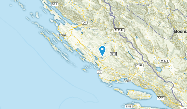 Gespanschaft Šibenik-Knin, Kroatien Map