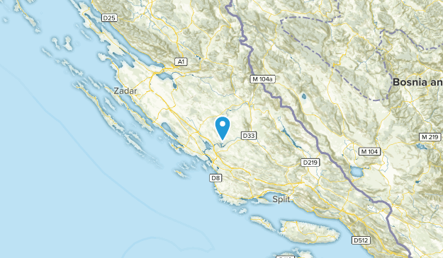 Šibensko-kninska, Croatia Map