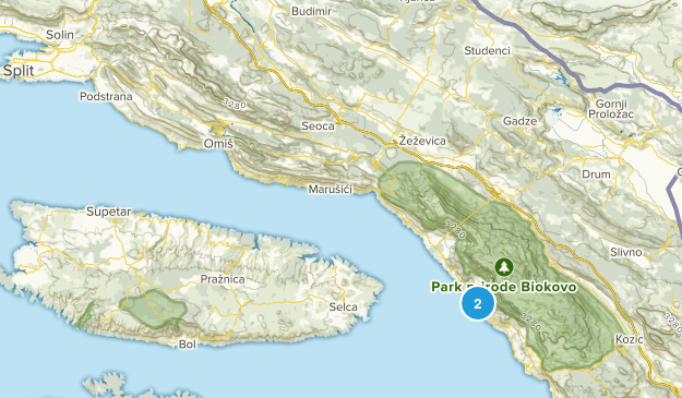 Splitsko-Dalmatinska, Kroatien Map