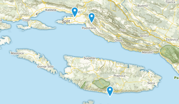 Splitsko-dalmatinska županija, Croatia Map