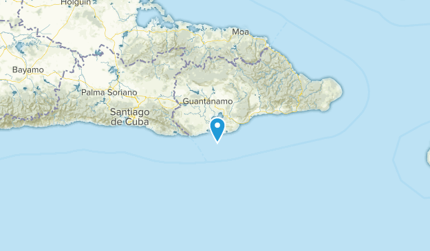 Guantanamo Bay Naval Base, Cuba Map