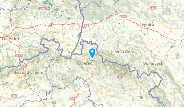 Liberecký, Czech Republic Map