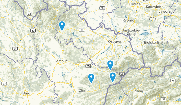 Moravskoslezský kraj, Tschechien Map