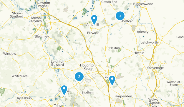 Bedfordshire, England Map