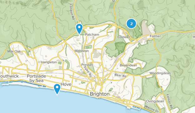 Brighton and Hove, England Map