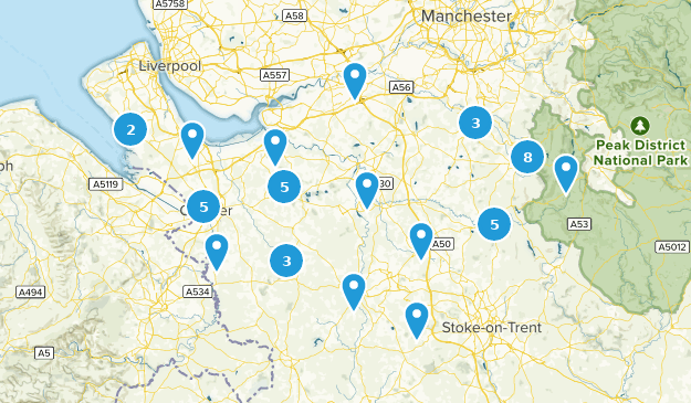 Cheshire, England Map