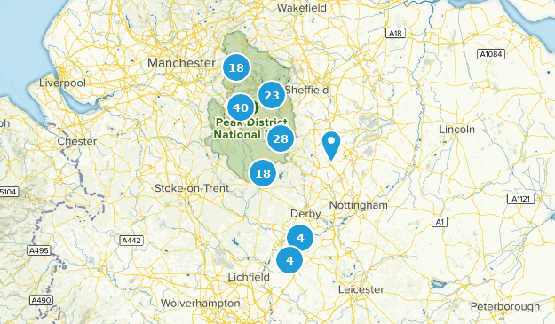 Derbyshire, Angleterre Map