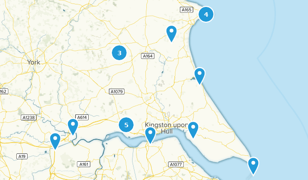 East Riding of Yorkshire, England Map