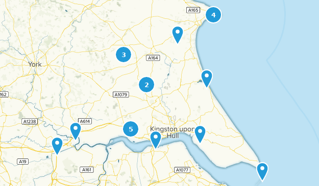 East Riding of Yorkshire, England Map