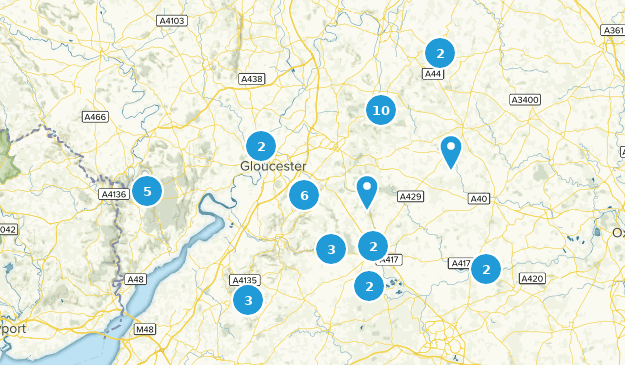 Gloucestershire, Angleterre Map