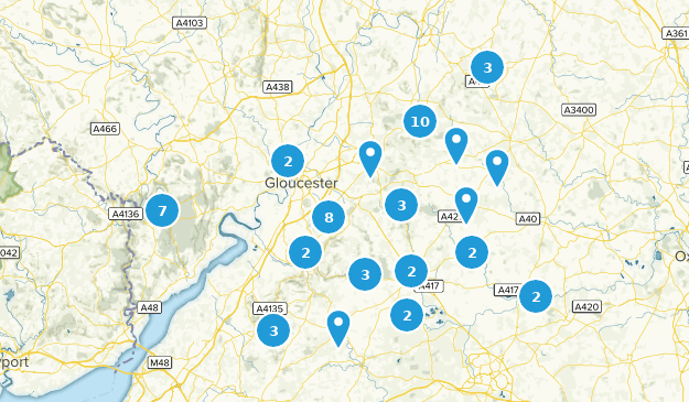 Gloucestershire, England Map