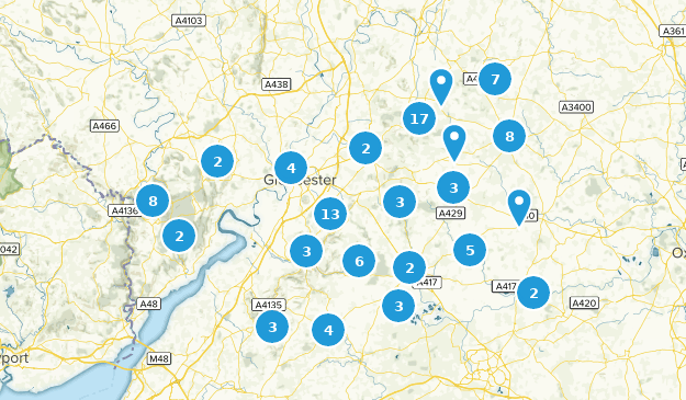Gloucestershire, Angleterre Map