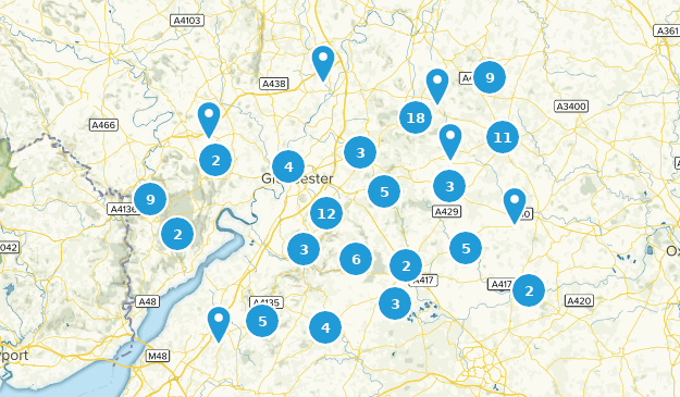 Gloucestershire, England Map