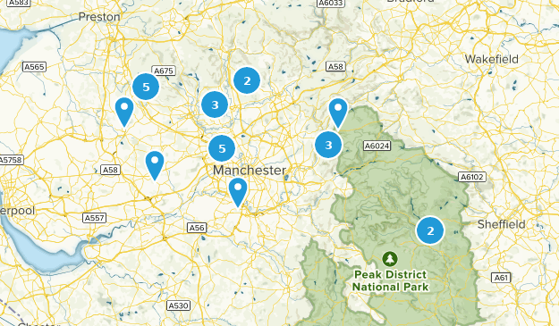 Grand Manchester, Angleterre Map