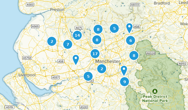 Greater Manchester, England Map