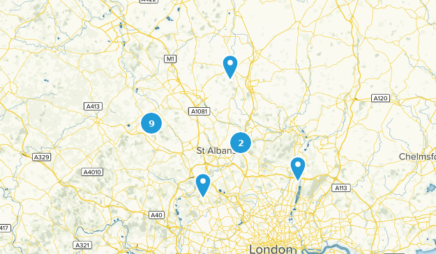 Hertfordshire, England Map