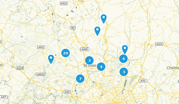 Hertfordshire, England Map