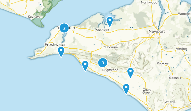 Isle of Wight, England Map